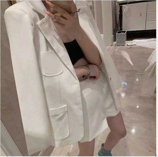 2021 spring autumn korean loose suit medium and long embroidered mother daughter student coat, White;black
2021 spring autumn korean loose suit medium and long embroidered mother daughter student coat, White;black