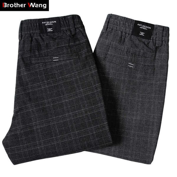 men's casual plaid pants business casual slim fit dark grey classic style elastic trousers male brand clothes 210709, Black
men's casual plaid pants business casual slim fit dark grey classic style elastic trousers male brand clothes 210709, Black