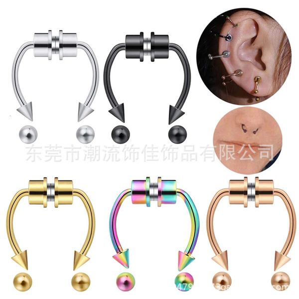 stainless steel magnetic false nose ring horseshoe shaped nose hoop puncture jewelry non perforated magnet
stainless steel magnetic false nose ring horseshoe shaped nose hoop puncture jewelry non perforated magnet