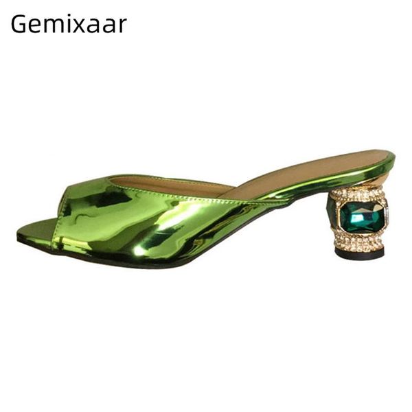 slippers bright genuine leather outwear shoes woman jeweled diamond heel peep toe party rhinestone high, Black
slippers bright genuine leather outwear shoes woman jeweled diamond heel peep toe party rhinestone high, Black