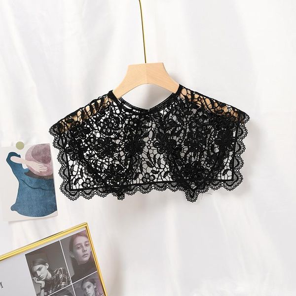 bow ties black white lace flower fake collars shawl for women shirt hollow crochet false collar ladies detachable decor faux col, Black;gray
bow ties black white lace flower fake collars shawl for women shirt hollow crochet false collar ladies detachable decor faux col, Black;gray