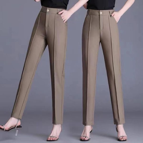 women's pants & capris women 2021 spring autumn large size solid suit female high waist office lady trousers ladies straight pocket s58, Black;white
women's pants & capris women 2021 spring autumn large size solid suit female high waist office lady trousers ladies straight pocket s58, Black;white