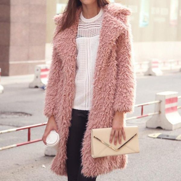 women's fur & faux long furry sleeve cardigan coat artificial plush women winter jacket outwear, Black
women's fur & faux long furry sleeve cardigan coat artificial plush women winter jacket outwear, Black