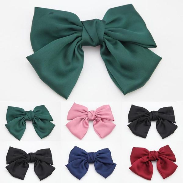 hair clips & barrettes europe girls large satin ribbon bow clip barrette hairpins holder accessory headwear 5 colors, Golden;silver
hair clips & barrettes europe girls large satin ribbon bow clip barrette hairpins holder accessory headwear 5 colors, Golden;silver