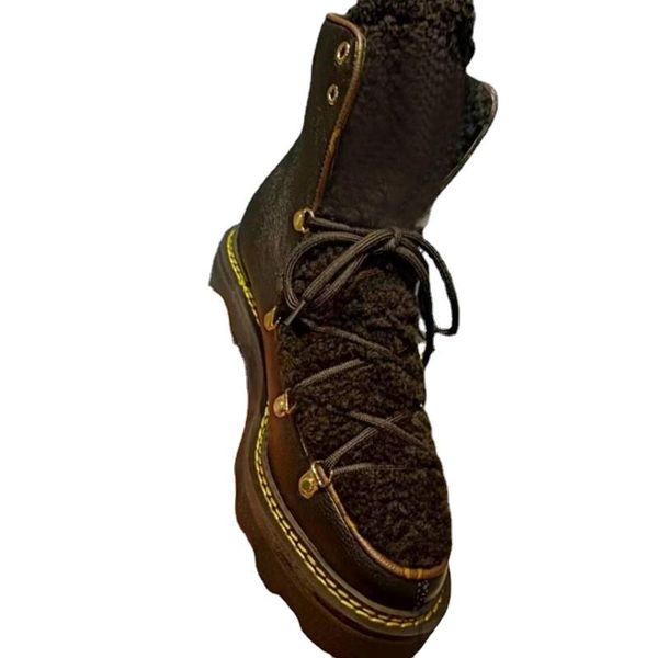 boots 2021 winter thick woolen snow women's thick-soled casual lace-up light-soled shoes, Black
boots 2021 winter thick woolen snow women's thick-soled casual lace-up light-soled shoes, Black