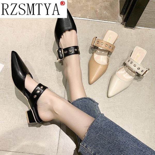 women slippers casual low heels shoes 2021 spring summer pu leather pointed soft designer zapatos mujer, Black
women slippers casual low heels shoes 2021 spring summer pu leather pointed soft designer zapatos mujer, Black