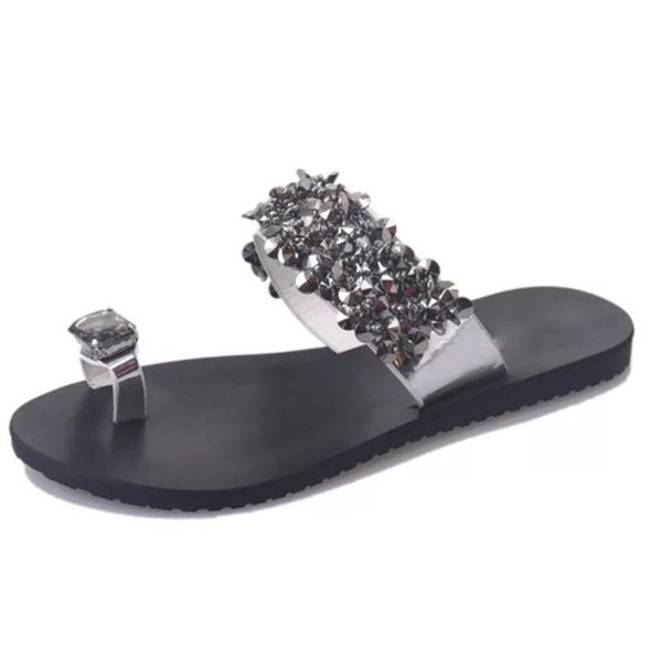 slippers woman summer women concise flat with open toe casual shoes fashion non-slip crystal slides zapatos mujer e802, Black
slippers woman summer women concise flat with open toe casual shoes fashion non-slip crystal slides zapatos mujer e802, Black