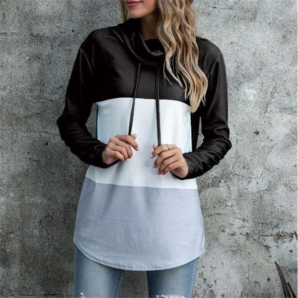 women's t-shirt women spring autumn casual 3 colors patchwork drawstring o neck pullover tee long sleeve loose daily wear t shirts fash, White
women's t-shirt women spring autumn casual 3 colors patchwork drawstring o neck pullover tee long sleeve loose daily wear t shirts fash, White