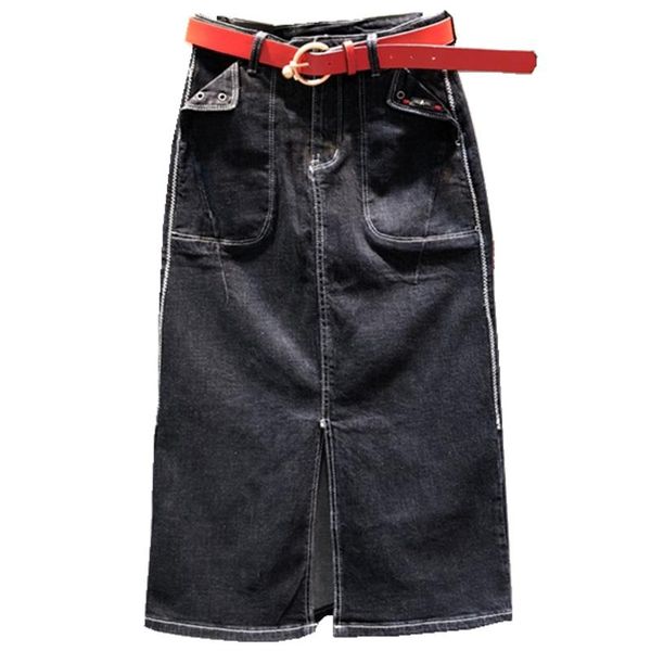 skirts 2021 spring autumn women split high waist single breasted package hip a-line step jeans skirt plus size 2xl, Black
skirts 2021 spring autumn women split high waist single breasted package hip a-line step jeans skirt plus size 2xl, Black