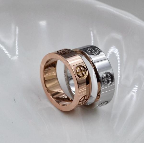 titanium steel love ring silver rose gold wedding jewelry ladies engagement ring men without box254z
titanium steel love ring silver rose gold wedding jewelry ladies engagement ring men without box254z