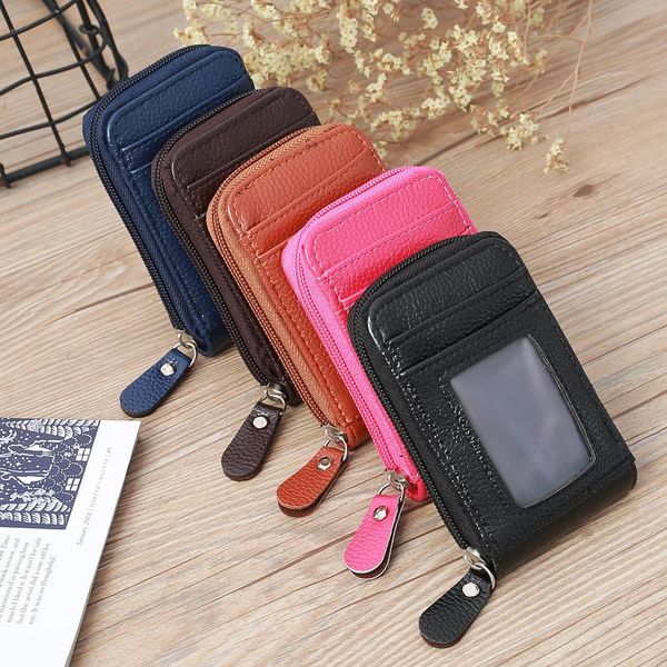 card holders pu leather bag korean version solid color vertical zipper women mini fashion men's short wallet, Brown;gray 
card holders pu leather bag korean version solid color vertical zipper women mini fashion men's short wallet, Brown;gray