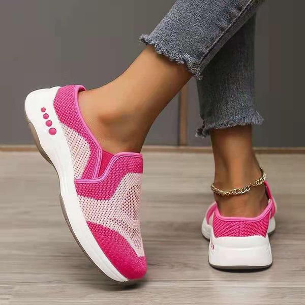 slippers women's vulcanized shoes casual breathe sneakers comfortable light knitted breathable multicolor fashion half, Black
slippers women's vulcanized shoes casual breathe sneakers comfortable light knitted breathable multicolor fashion half, Black