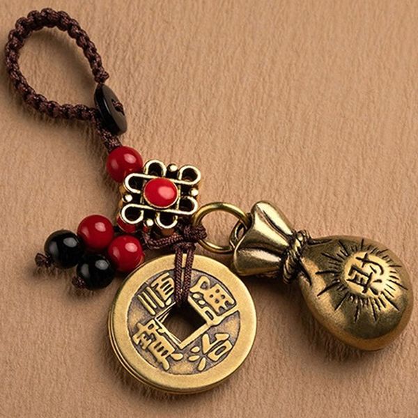 keychains 2pcs handmade rope vintage brass money bag keychain lucky feng shui hanging, Silver
keychains 2pcs handmade rope vintage brass money bag keychain lucky feng shui hanging, Silver