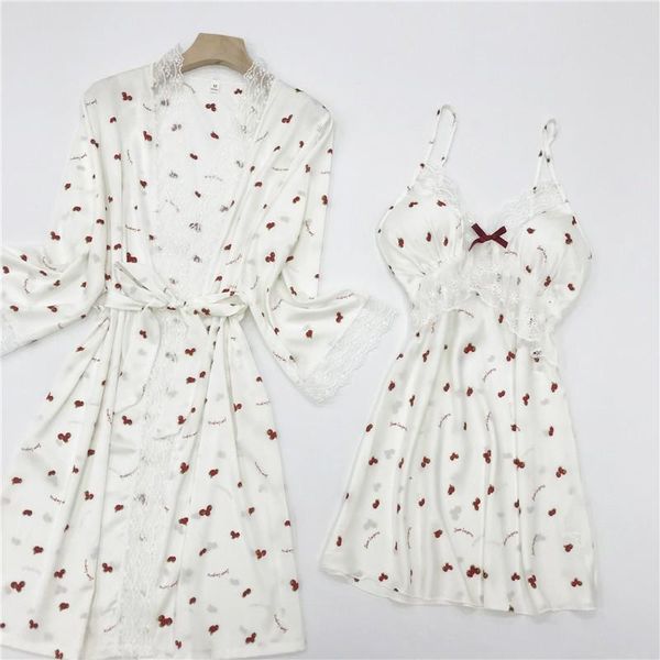 women's sleepwear white print women robe set lace 2pcs full slip nighty&robe summer sleep v-neck kimono gown homewear, Black;red
women's sleepwear white print women robe set lace 2pcs full slip nighty&robe summer sleep v-neck kimono gown homewear, Black;red