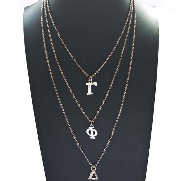 beyou greek sorority gamma phi delta letters multilayer chain custom necklace1, Silver
beyou greek sorority gamma phi delta letters multilayer chain custom necklace1, Silver