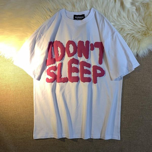 women's t-shirt street printing round neck short-sleeved loose casual women oversize sweet and lovely pure cotton letter, White
women's t-shirt street printing round neck short-sleeved loose casual women oversize sweet and lovely pure cotton letter, White