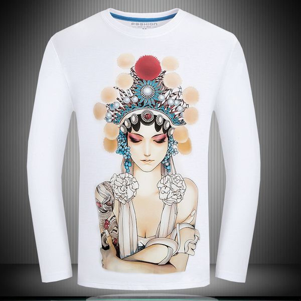 fashion t-shirt spring and autumn 3d printing long sleeve men's three dimensional domineering personality round neck large knife, White;black
fashion t-shirt spring and autumn 3d printing long sleeve men's three dimensional domineering personality round neck large knife, White;black