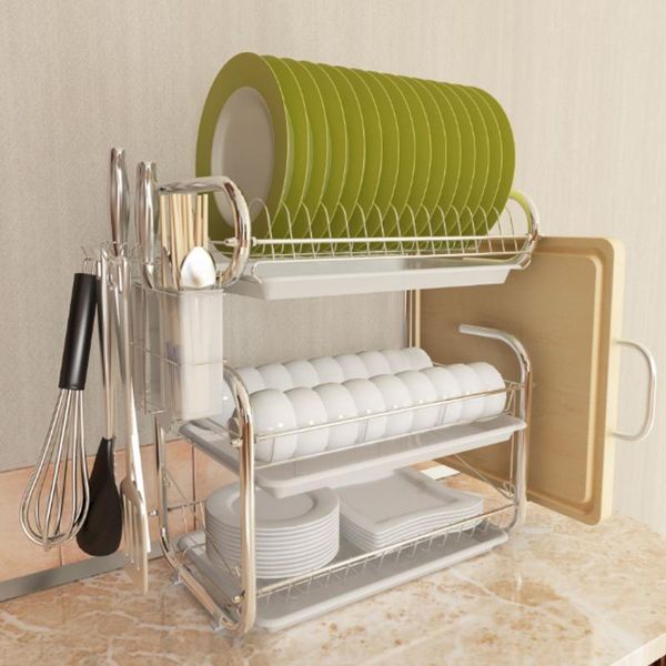 kitchen storage & organization multi-use 3 tiers drying dish rack shelf washing holder basket plated iron knife sink drainer organizer
kitchen storage & organization multi-use 3 tiers drying dish rack shelf washing holder basket plated iron knife sink drainer organizer