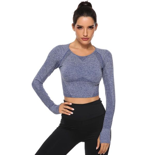 women's t-shirt seamless tight long sleeve workout for women crop 2021 sports wear short active gym clothing, White
women's t-shirt seamless tight long sleeve workout for women crop 2021 sports wear short active gym clothing, White