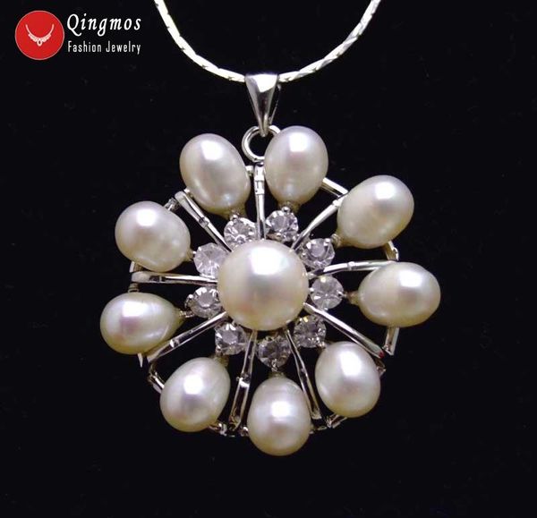 pendant necklaces qingmos 32mm flower natural pearl chokers necklace for women with 6-7mm white rice 17" silver plated chain-nec6238
pendant necklaces qingmos 32mm flower natural pearl chokers necklace for women with 6-7mm white rice 17" silver plated chain-nec6238
