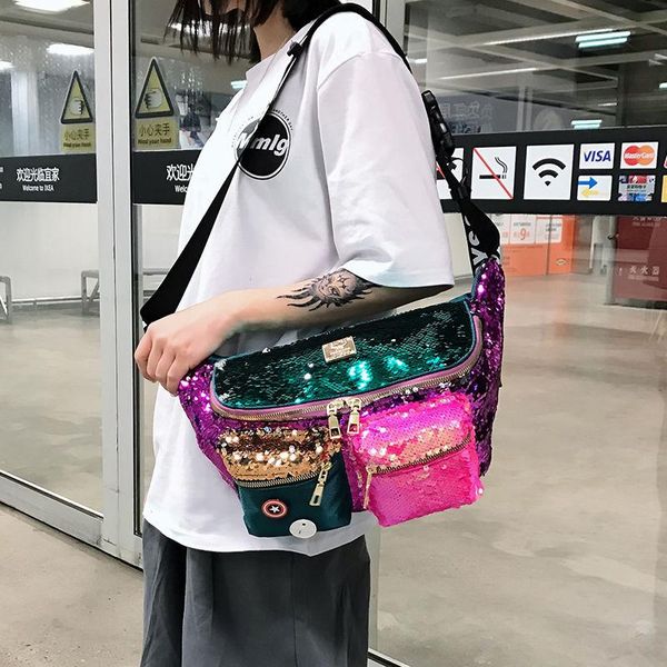 fashion and personality colorful sequins fanny pack for women 2021 arrival women's breast bag motorcycle bag, b019 waist bags
fashion and personality colorful sequins fanny pack for women 2021 arrival women's breast bag motorcycle bag, b019 waist bags