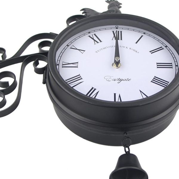 round garden wall clock time antique iron art rooster quartz outdoor double sided decorative hanging clocks
round garden wall clock time antique iron art rooster quartz outdoor double sided decorative hanging clocks