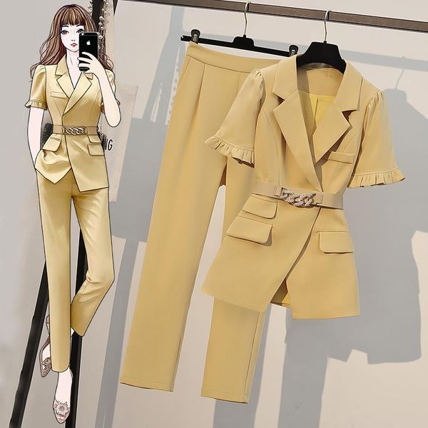 women's two piece pants short sleeve blazer and set for woman suits lady suit office ensemble veste et pantalon femme luxury clothing, White
women's two piece pants short sleeve blazer and set for woman suits lady suit office ensemble veste et pantalon femme luxury clothing, White