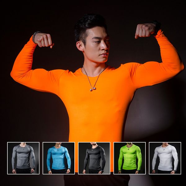 long men's tights pro sleeve quick drying fitness running breathable football basketball yoga suit sports t-shirt, Gray
long men's tights pro sleeve quick drying fitness running breathable football basketball yoga suit sports t-shirt, Gray