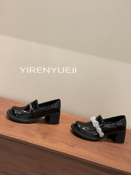 dress shoes pump women autumn ox lacquer skin round toe metal decoration mary jane sweet loafer platform ladies chunky heel, Black
dress shoes pump women autumn ox lacquer skin round toe metal decoration mary jane sweet loafer platform ladies chunky heel, Black