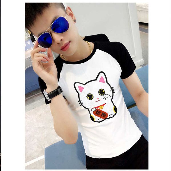 w0501 zhaocai cat raglan short sleeve t-shirt, staff uniform, volunteer uniform, printed color contrast uniform, White;black
w0501 zhaocai cat raglan short sleeve t-shirt, staff uniform, volunteer uniform, printed color contrast uniform, White;black