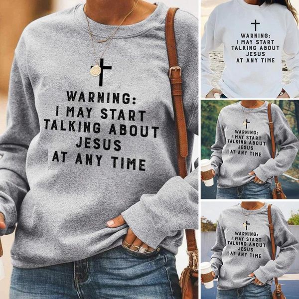warning i may start talking about jesus sweatshirt cotton pullover round collar tc21 women's hoodies & sweatshirts, Black
warning i may start talking about jesus sweatshirt cotton pullover round collar tc21 women's hoodies & sweatshirts, Black