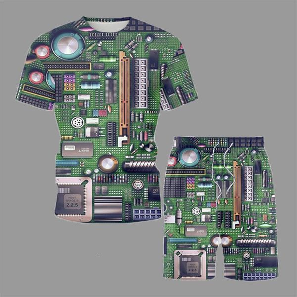 summer sets casual short sleeve men tracksuit fun 3d integrated circuit board printing o neck hip hop t shirt shorts, Gray
summer sets casual short sleeve men tracksuit fun 3d integrated circuit board printing o neck hip hop t shirt shorts, Gray