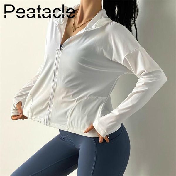 running jackets peatacle hooded sports jacket women's casual loose quick dry yoga clothes fitness long sleeve, Black;red
running jackets peatacle hooded sports jacket women's casual loose quick dry yoga clothes fitness long sleeve, Black;red