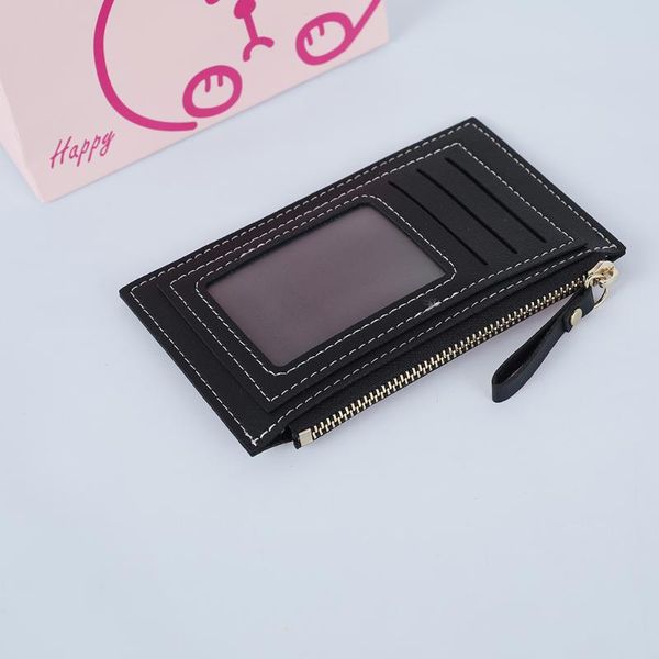 card holders ultra-thin wallet women coin purse fashion mini zipper pouch bank holder short student bag, Brown;gray
card holders ultra-thin wallet women coin purse fashion mini zipper pouch bank holder short student bag, Brown;gray