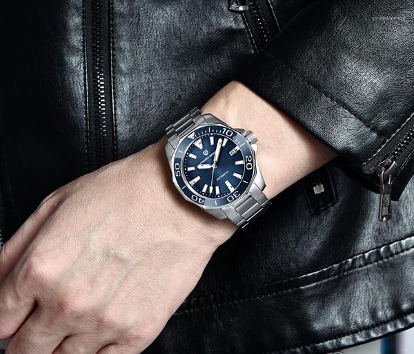 wristwatches pagani design watch men automatic mechanical tourbillon clock fashion military watches stainless steel 100 waterproof, Slivery;brown
wristwatches pagani design watch men automatic mechanical tourbillon clock fashion military watches stainless steel 100 waterproof, Slivery;brown