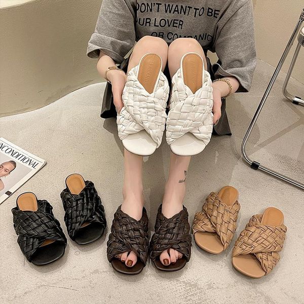 slippers women slipper weave cross ladies sandal summer low open toe flat casual european american style beach 2021 shoes, Black
slippers women slipper weave cross ladies sandal summer low open toe flat casual european american style beach 2021 shoes, Black