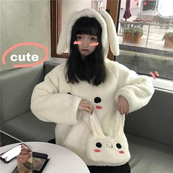 women's hoodies & sweatshirts faux lamb wool korean chic sweet o-neck hooded loose casual women, Black
women's hoodies & sweatshirts faux lamb wool korean chic sweet o-neck hooded loose casual women, Black