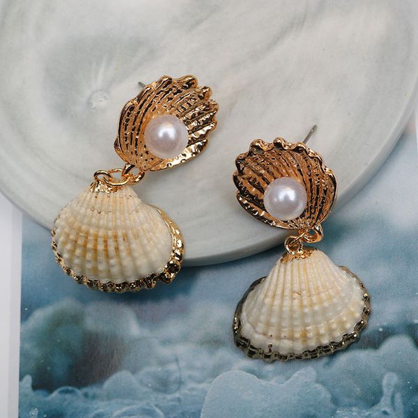 trend new natural shell earrings pearl beads ear studs cold breeze beautiful personality fashion earrings jewelry, Golden
trend new natural shell earrings pearl beads ear studs cold breeze beautiful personality fashion earrings jewelry, Golden
