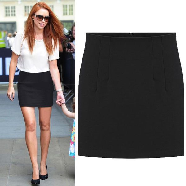 skirts customize 2021 spring summer bag hip skirt female all-match slim mini one-step, Black