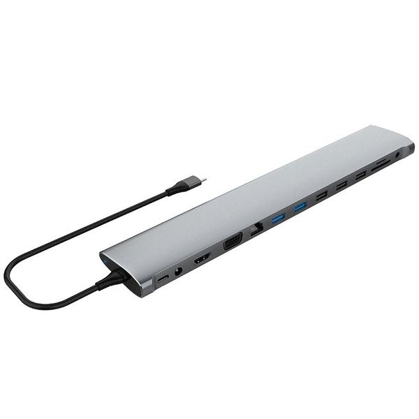 hub 13 in 1 multi-port type c usb 3.0 rj45 vga pd charging adapter split screen for pc docking stations
hub 13 in 1 multi-port type c usb 3.0 rj45 vga pd charging adapter split screen for pc docking stations