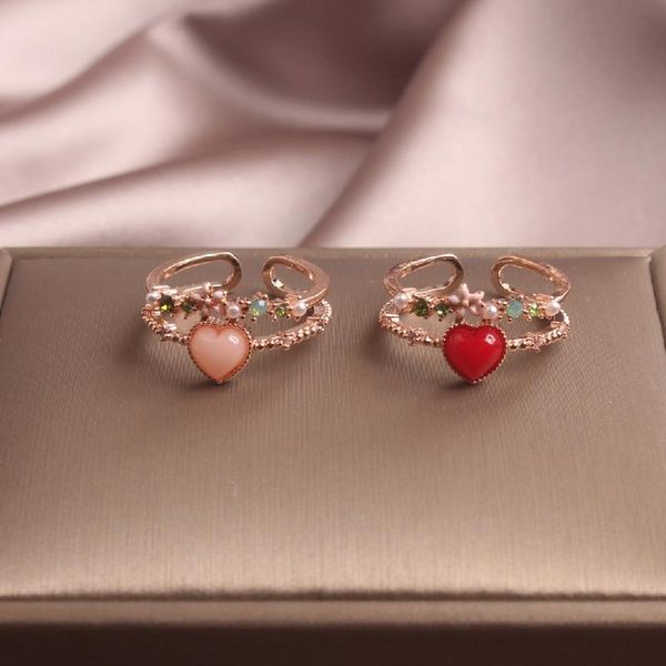 cluster rings 2021 korean design fashion jewelry alloy opening dripping flower resin love cute student elegant female ring, Golden;silver
cluster rings 2021 korean design fashion jewelry alloy opening dripping flower resin love cute student elegant female ring, Golden;silver