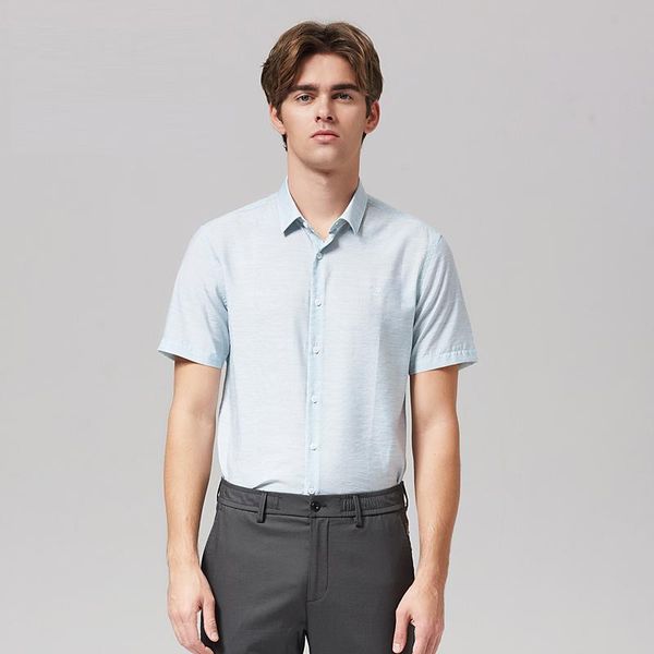 men's dress shirts lksd summer bussiness shirt solid turn-down collar offical causal for men u030400060, White;black
men's dress shirts lksd summer bussiness shirt solid turn-down collar offical causal for men u030400060, White;black