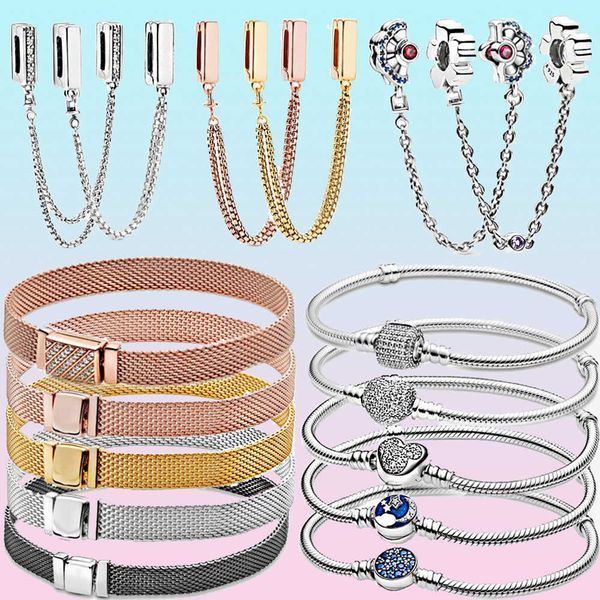 new arrival 925 sterling silver sparkling safety chain fit original pandora snake bracelet reflection women jewelry gift, Black
new arrival 925 sterling silver sparkling safety chain fit original pandora snake bracelet reflection women jewelry gift, Black