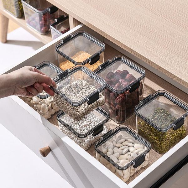 storage bottles & jars kitchen transparent food-grade grain tank, classified sealed snack nut box.
storage bottles & jars kitchen transparent food-grade grain tank, classified sealed snack nut box.