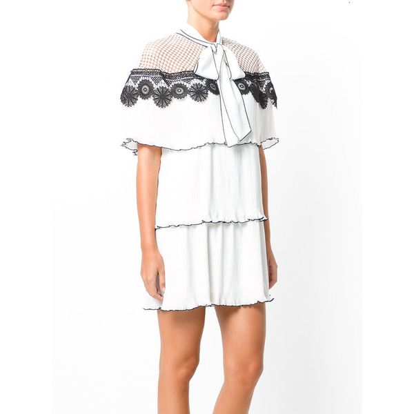 a line neck runway white and black chiffon lace women cape summer ruffles bow short sleeve loose beach, Black;gray
a line neck runway white and black chiffon lace women cape summer ruffles bow short sleeve loose beach, Black;gray