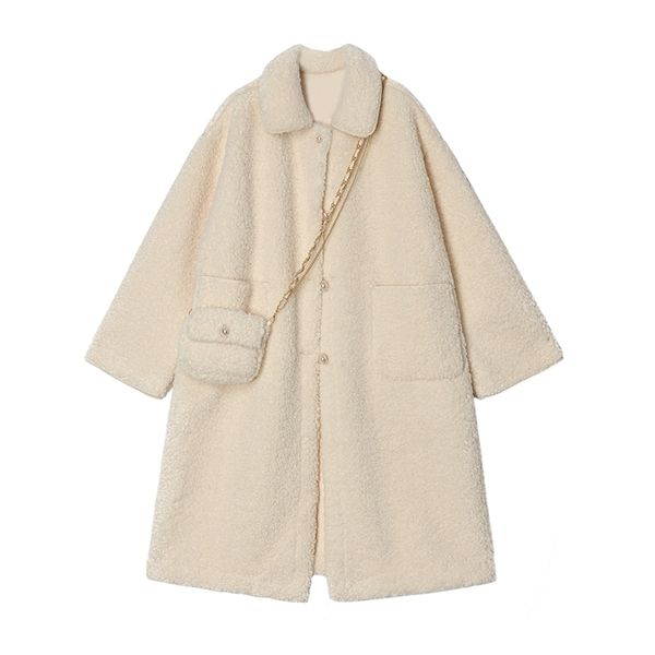 autumn winter warm lamb wool coat women faux fur jackets lapel casual korean oversized fluffy female long outerwear chic 210417, Black
autumn winter warm lamb wool coat women faux fur jackets lapel casual korean oversized fluffy female long outerwear chic 210417, Black