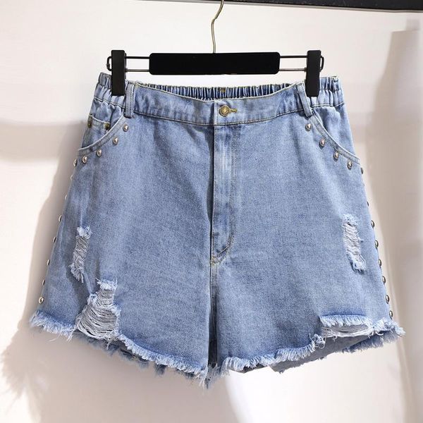 women's shorts streetwear high waist wide leg denim for women rivet decoration jean summer korean style loose, White;black
women's shorts streetwear high waist wide leg denim for women rivet decoration jean summer korean style loose, White;black