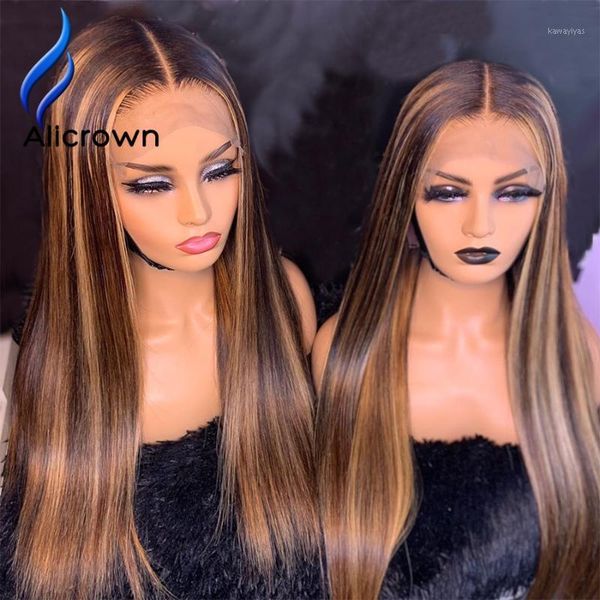 alicrown highlight 180% density t-part straight lace front human hair wigs pre-plucked brazilian non-remy wigs1, Black;brown
alicrown highlight 180% density t-part straight lace front human hair wigs pre-plucked brazilian non-remy wigs1, Black;brown