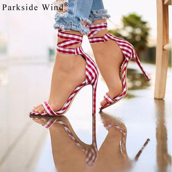 parkside wind gingham high heels fashion lace up riband thin heel women sandals summer ankle strap party female shoes xwc1880-50, Black
parkside wind gingham high heels fashion lace up riband thin heel women sandals summer ankle strap party female shoes xwc1880-50, Black