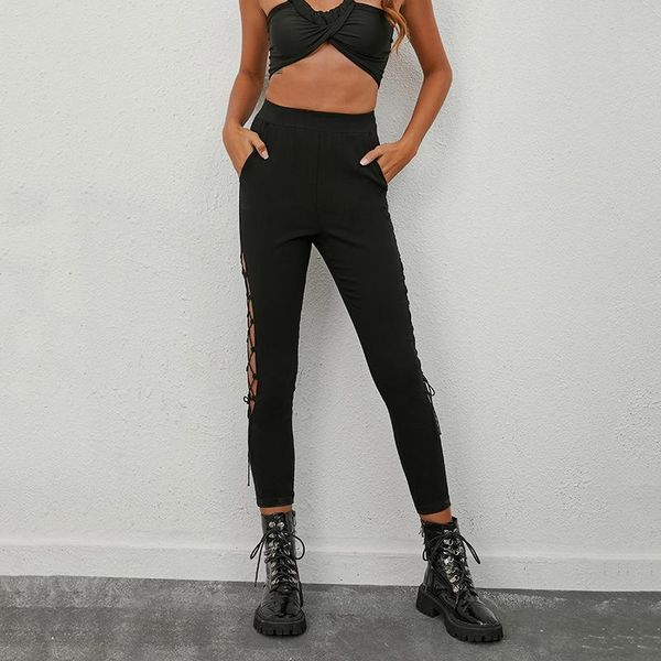 women's pants & capris women wrapped solid color slimming casual party street high waist black trousers, Black;white
women's pants & capris women wrapped solid color slimming casual party street high waist black trousers, Black;white
